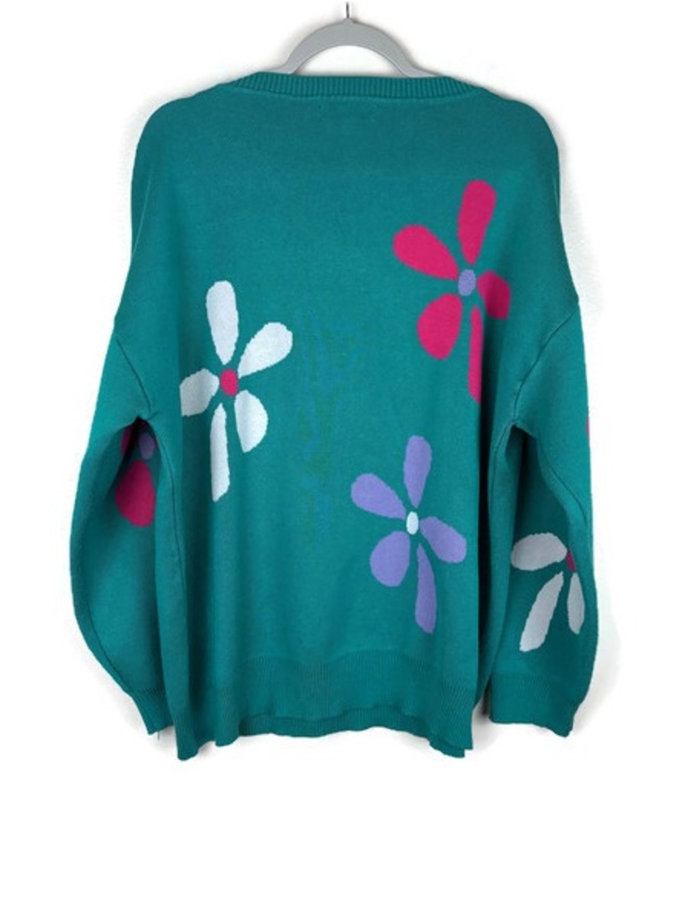 Haptics by Holly Harper Vintage Knit Ribbed Long Sleeve Floral Print Sweater - Picture 9 of 9